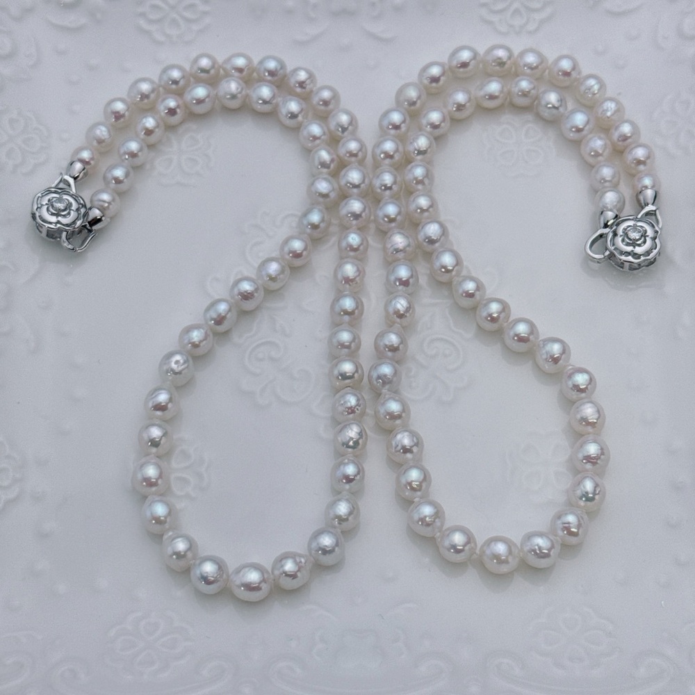 X380 Handmade Freshwater Baroque Pearl Necklace